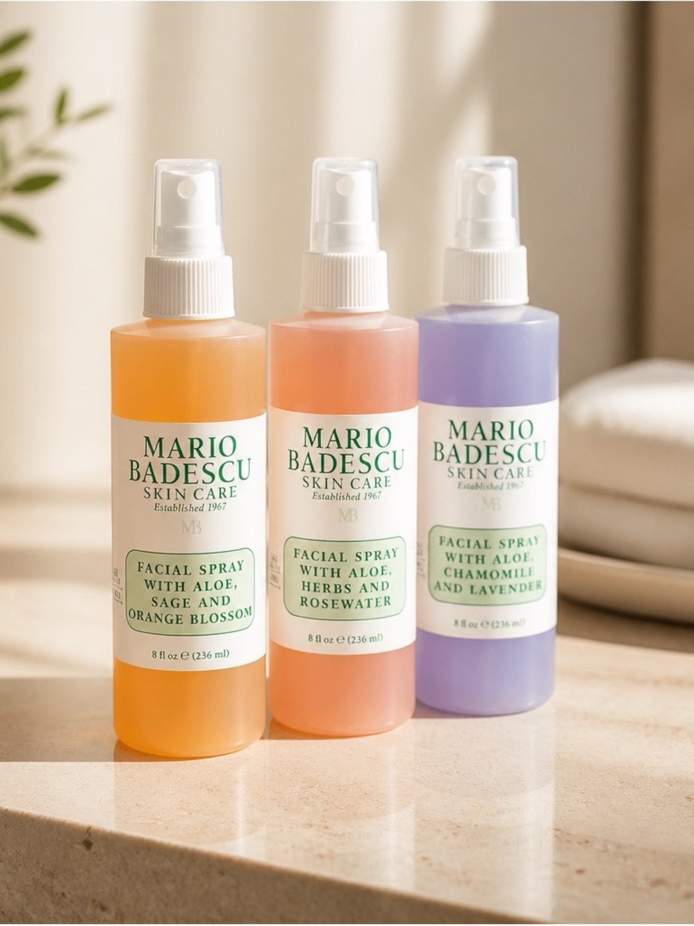 Mario Badescu facial spray set of 3 8 oz sprays